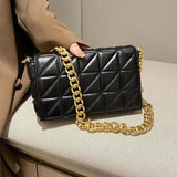 Green PU Leather Small Shoulder Bag Chain Messenger Clutch
