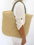 Straw Woven Women Shoulder Bag Beach Travel Big Handbags Women's Bag
