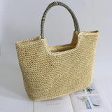 Straw Woven Women Shoulder Bag Beach Travel Big Handbags Women's Bag