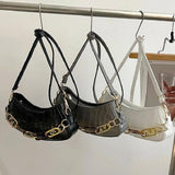 PU Leather Stone Pattern Armpit Bag Ladies Shopping Shoulder Bags Female