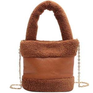 Plush Women's Chain Messenger Bag Handbag
