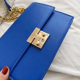 Green Chain Flap Crossbody Bag PU Leather Handbag Purse