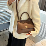 Classic French Vintage Women Shoulder Bag Soft Leather Crossbody Messenger Bag