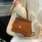 Classic French Vintage Women Shoulder Bag Soft Leather Crossbody Messenger Bag