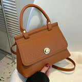 Classic French Vintage Women Shoulder Bag Soft Leather Crossbody Messenger Bag