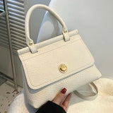 Classic French Vintage Women Shoulder Bag Soft Leather Crossbody Messenger Bag