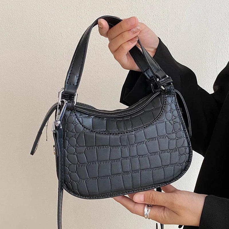 Crocodile Leather Hobo Bags Evening Clutch Crossbody Handbag Purse