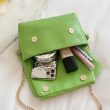 Women PU Leather Crossbody Shoulder Bags Lady Casual Small Chain Flap Bags