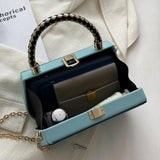Women Handbag Prom Small Totes PU Leather Chain Shoulder Bags