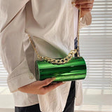 Silver Shoulder Bag for Women Evening Clutch Crossbody Handbag