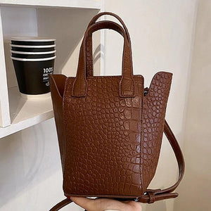 Vintage Women's Bucket Bag High Soft Leather Shoulder Crossbody Bags Yellow