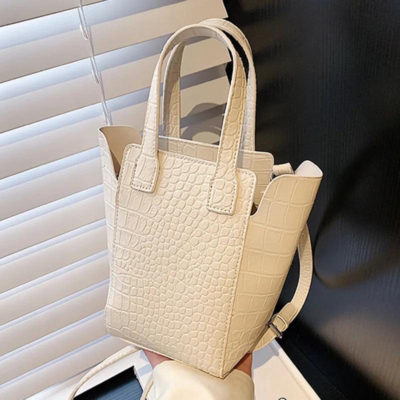 Vintage Women's Bucket Bag High Soft Leather Shoulder Crossbody Bags Yellow