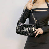 Crocodile Pattern Armpit Bag PU Leather Shoulder Bag