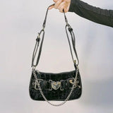 Crocodile Pattern Armpit Bag PU Leather Shoulder Bag