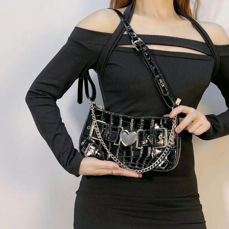 Crocodile Pattern Armpit Bag PU Leather Shoulder Bag