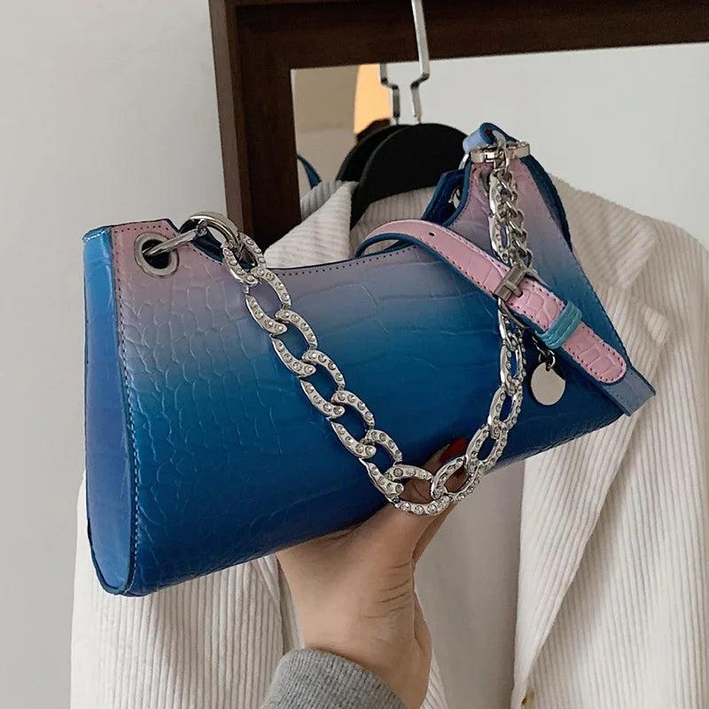 Stone Pattern Shoulder Bag Evening Clutch Crossbody Bag