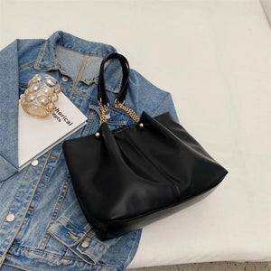 Vintage PU Leather Shoulder Bag for Women Handbags Purses Tote Bags