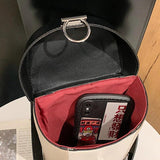 Women Cylinder Bucket Bags Shoulder Bags Crossbody Bags Casual Lady High Pu Leat