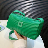 Women Pu Leather Handbags Ladies Green Shoulder Bag Boston Bags