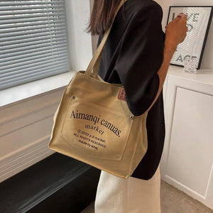 Canvas Shoulder Bags Big Totes Casual Ladies Large Capacity Handbags