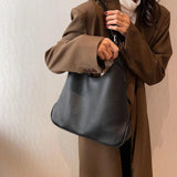 Vintage Large Leather Women's Shoulder Bag High Capacity Handbag Female Hobo