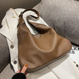Vintage Large Leather Women's Shoulder Bag High Capacity Handbag Female Hobo
