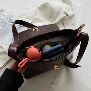 Casual Women Green Brown Underarm Bags Vintage Lady Armpit Bags Handbags