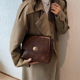 Casual Women Green Brown Underarm Bags Vintage Lady Armpit Bags Handbags