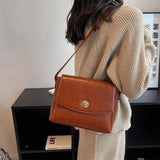 Casual Women Green Brown Underarm Bags Vintage Lady Armpit Bags Handbags