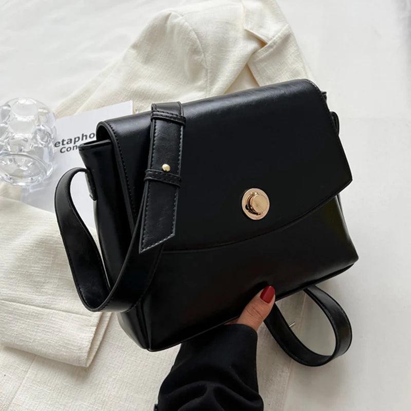 Casual Women Green Brown Underarm Bags Vintage Lady Armpit Bags Handbags