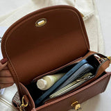 Women Saddle Bags Brown Shoulder Bags Retro Lady Messenger Bags