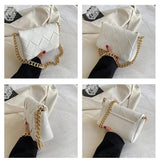 Women Clutches Thick chain Shoulder bags PU Leather Crossbody Bags