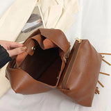 Women Tassel Bucket Bags Small Tote Shoulder Bags
