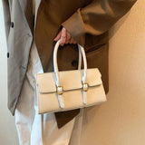 Soft Leather Shoulder Bag for Women Beige Crossbody Handbag