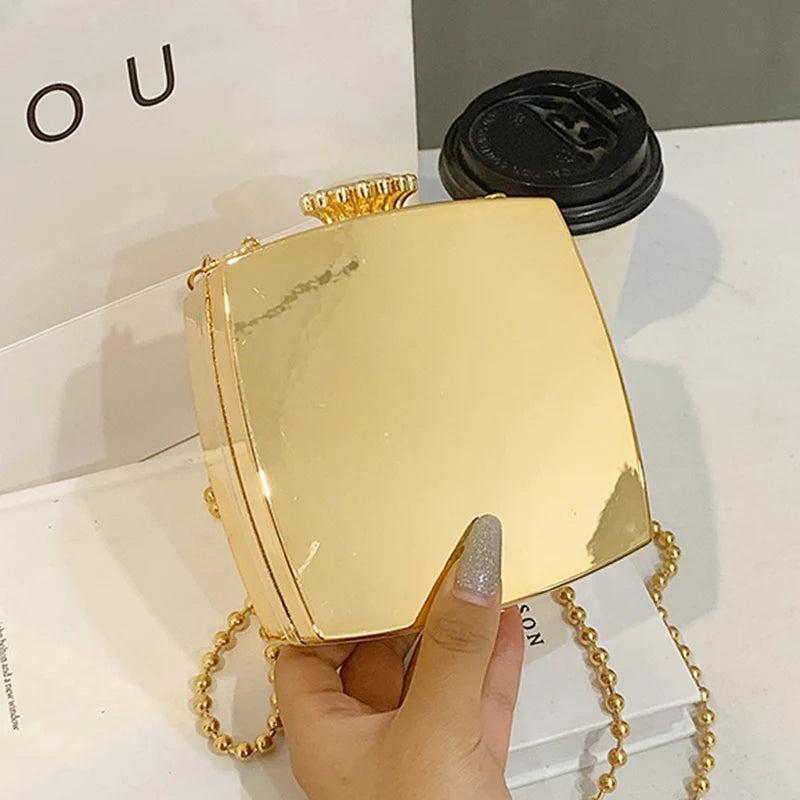 Women Party Evening Clutch Chain Shoulder Bags PVC Box Bags
