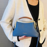 Vintage Women Shell Clip Small Totes Soft PU Leather Shoulder Bag