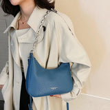 Women Soft PU Leather Underarm Bag Vintage Lady Handbags Chain Shoulder Bags