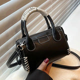 Women Beige Shoulder Bag Woven Handbag Clutch