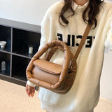 Quilted Crossbody Bag for Women, Down Padded Shoulder Tote Clutch