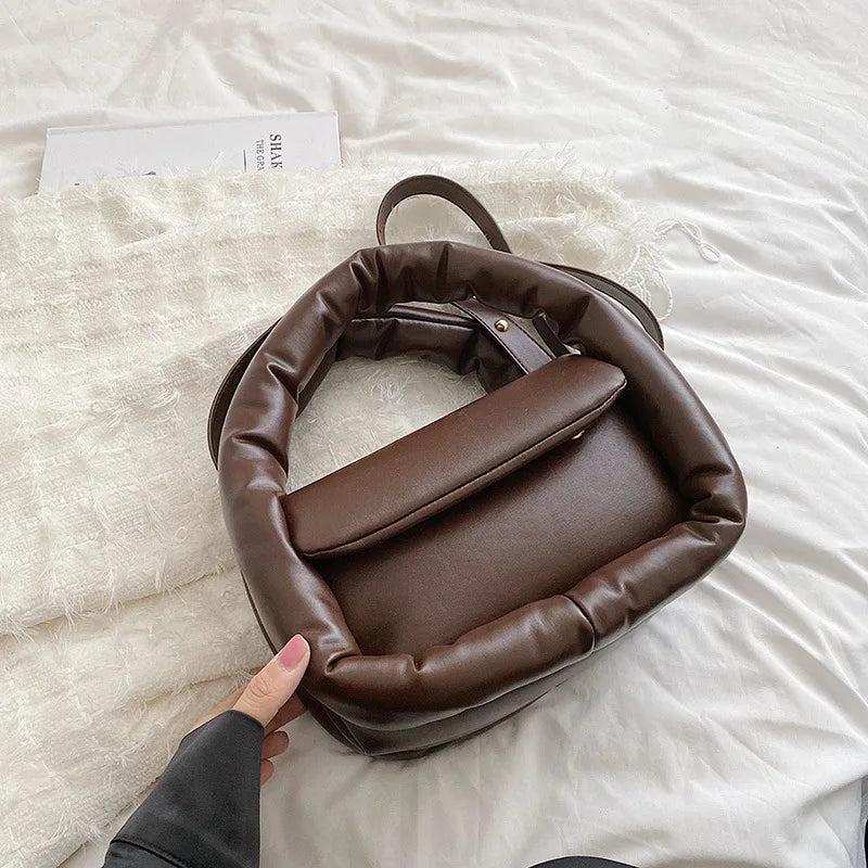 Quilted Crossbody Bag for Women, Down Padded Shoulder Tote Clutch