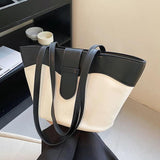 Women Leather Handbag Shoulder Bag Large Totes Solid Composite Bags