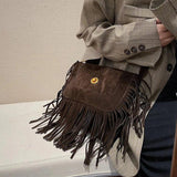 Vintage Suede Bohemian Fringe Tassel Shoulder Bag