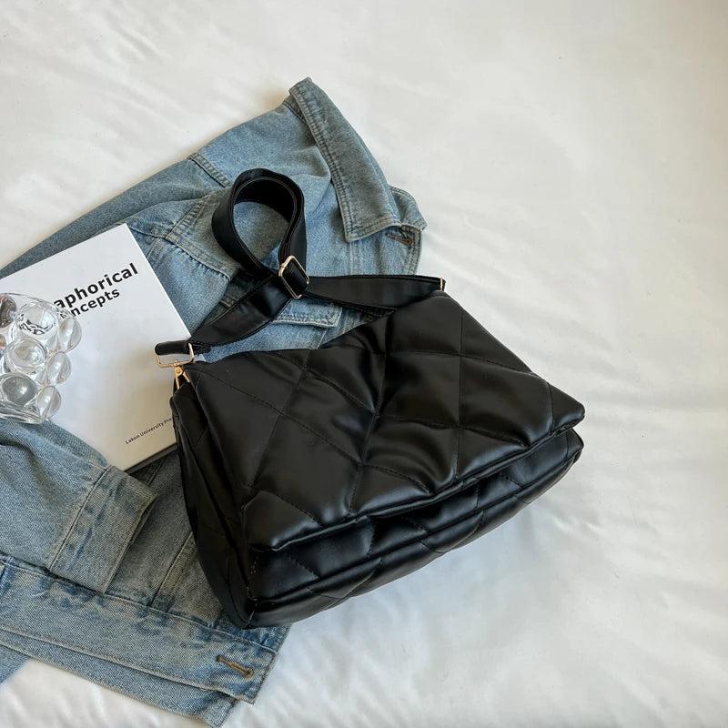 Winter Trends Warm Cotton Padded Crossbody Bag