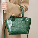 Green Patent Leather Small Shoulder Bag - Crossbody Messenger Handbag