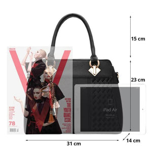 Women Messenger Tote Bag PU Leather Handbags Solid Crossbody Bags