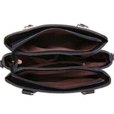 Women Messenger Tote Bag PU Leather Handbags Solid Crossbody Bags