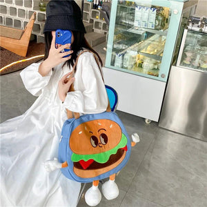 Creative Style 3D Hamburger Ice Cream Shoulder Bags