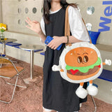 Creative Style 3D Hamburger Ice Cream Shoulder Bags