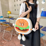 Creative Style 3D Hamburger Ice Cream Shoulder Bags