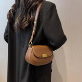 Women Flap Shoulder Bags Pu Leather Crossbody Bags Retro Lady Saddle Bags